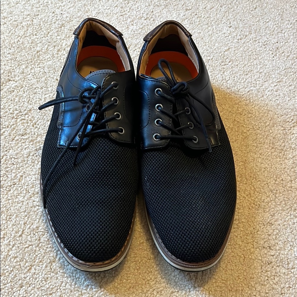 Mix No. 6 Black Bache Oxford Lace-Up Shoes